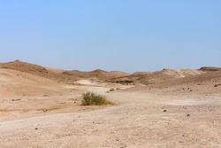 View on Judean desert landscape not far from Metzoke Dragot village.