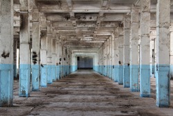 interior of an abandoned factory in Narva, Estonia