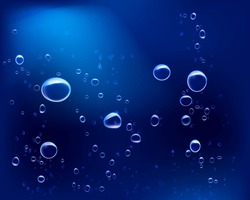 Bubbles underwater. Vector illustration.