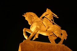 Salawat Yulayev (bashkir national hero) memorial in Ufa - the biggest statue of horseman in Europe.