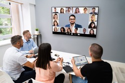 Video Conference Business Meeting Call In Office