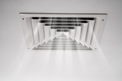 Home Room Ceiling Ventilation. Modern Interior Air Vent