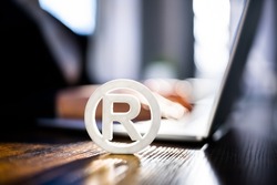 Copyright Symbol Protection Sign. Register Trademark And Logo