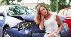 Car Injury Whiplash. Pain After Auto Accident