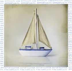 Sail boat with text