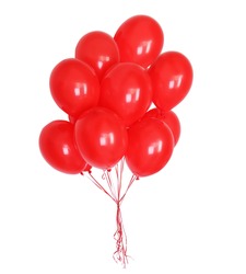 big bunch of balloons, isolated on white background