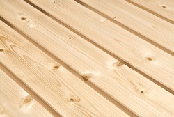 Perspective view of wooden plank table detail background