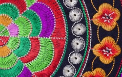 multicolor ethnic embroidery  