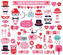 Valentine’s Day vector clip art collection