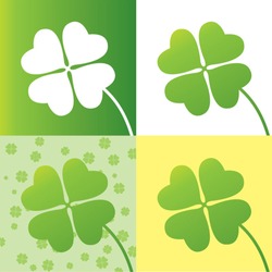 four leaf clover design with four options
