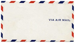Vintage air mail envelope with text