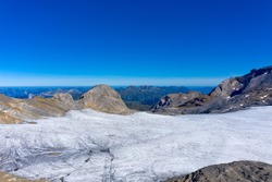 Plaine Morte Glacier in the  Bernese Alps, Crans-Montana, Switzerland