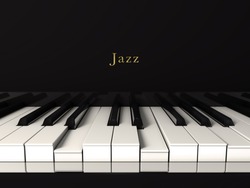 Front view of a jazz piano