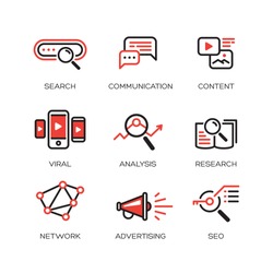 Digital marketing icons