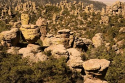 Chiricahua national monument in southern Arizona on a colorful day