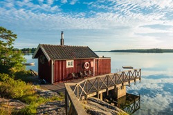 Archipelago on the Baltic Sea coast in Sweden.