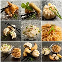 collection of chinese food