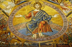 13th century mosaics illustrating the Bible in baptistery  Florence, Italy