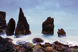Rocky coast near Reykjanes, Iceland