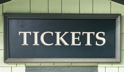 Tickets Sign at an Amusement Park
