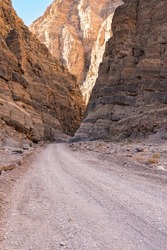 Off-road trail through Titus Canyon in Death Valley National Park, California
