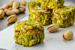 pistachio turkish delight dessert
