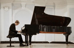 Concert in the Rachmaninov Hall of the Moscow Conservatory, Russia