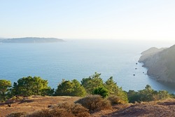 Seascape. San Francisco Bay from Marin Headlands. California