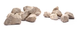 Decorative rocks isolated on white background