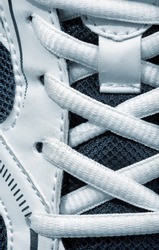 Closeup view of sport shoe. Toned