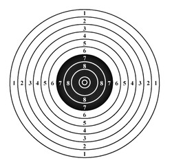 Shooting target. Isolated