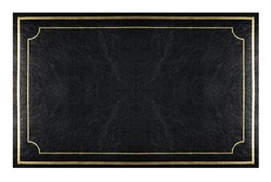 book  cover-black  leather with gold trim