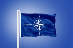 The flag of the North Atlantic Treaty Organization NATO.