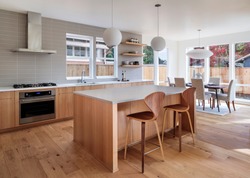 Open kitchen concept in a nice modern home. Portland, Oregon
