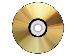 Gold cdrom isolated
