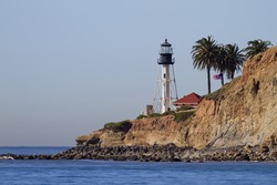 San Diego California Point loma Lighthouse cliff.