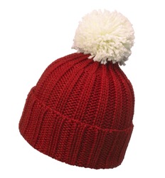 red woolen hat