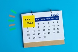 Text tax time on calendar