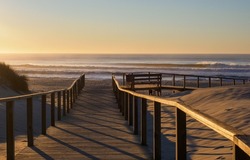 The beach of Costa Nova do Prado or just Costa Nova is located on the west coast of Portugal, on the shore of the Ría de Aveiro. Administratively the city is Ílhavo, and in the tourist area of ​​Rota 