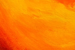 Brushed Painted Background, Abstract Orange Oil Color