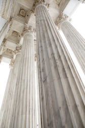 Supreme Court of the United States, view of the marble columns