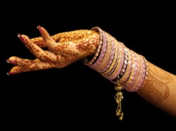 Beautiful hands of an India Bride