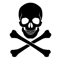 Skull and crossbones - a mark of the danger  warning