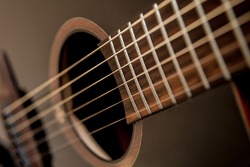 Acoustic guitar. Strings. background