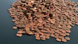 Euro cent copper coins background
