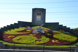 Niagara's Floral clock design is changed twice a year. this design was in use sept 2018
