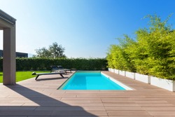 swimming pool design at modern residence