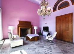 interior modern style villa, livingroom view