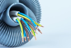 Electric Cable with Corrugated Conduit Protective Pipe