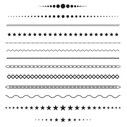 Collection of vector dividers